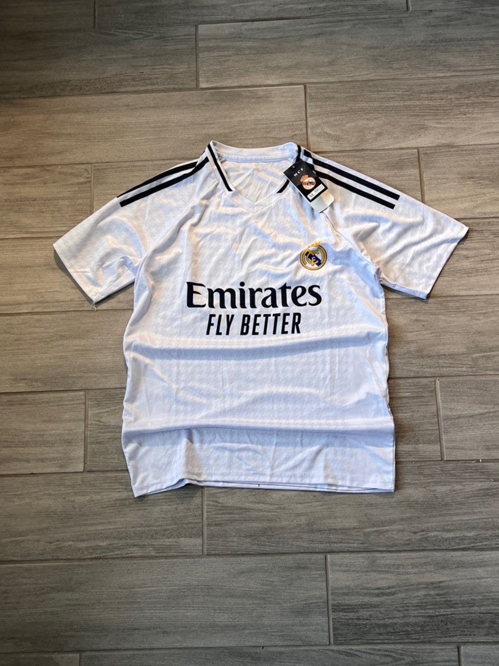 Real Madrid Home Jersey - White with Black Accents